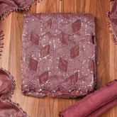 Shimmer Purple Unstitched Suit